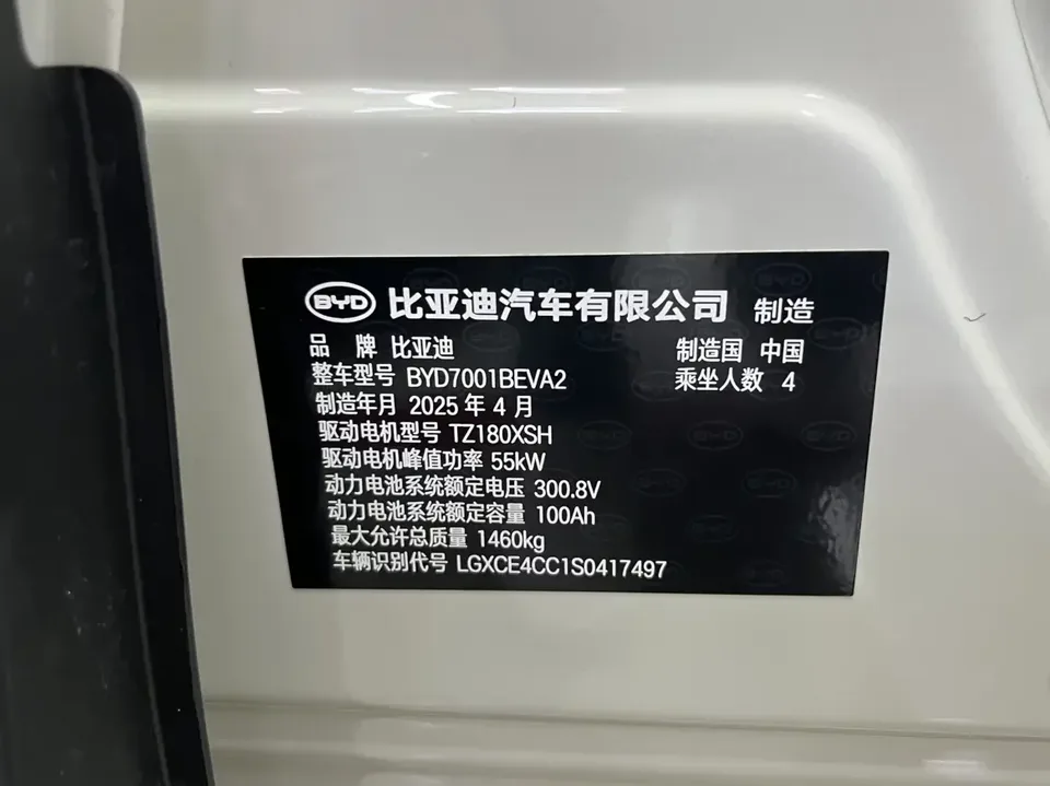 BYD Seagull seagull 2025 Smart Driving Edition 305KM Vitality Edition 2025 — миниатюра 4