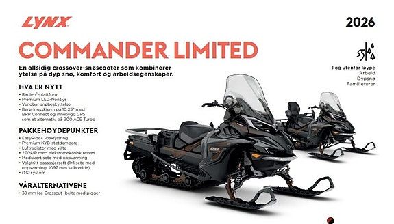 Lynx Commander LTD 900 ACE *LED LYS/44MM POWDERFLEX* 2026 — 2
