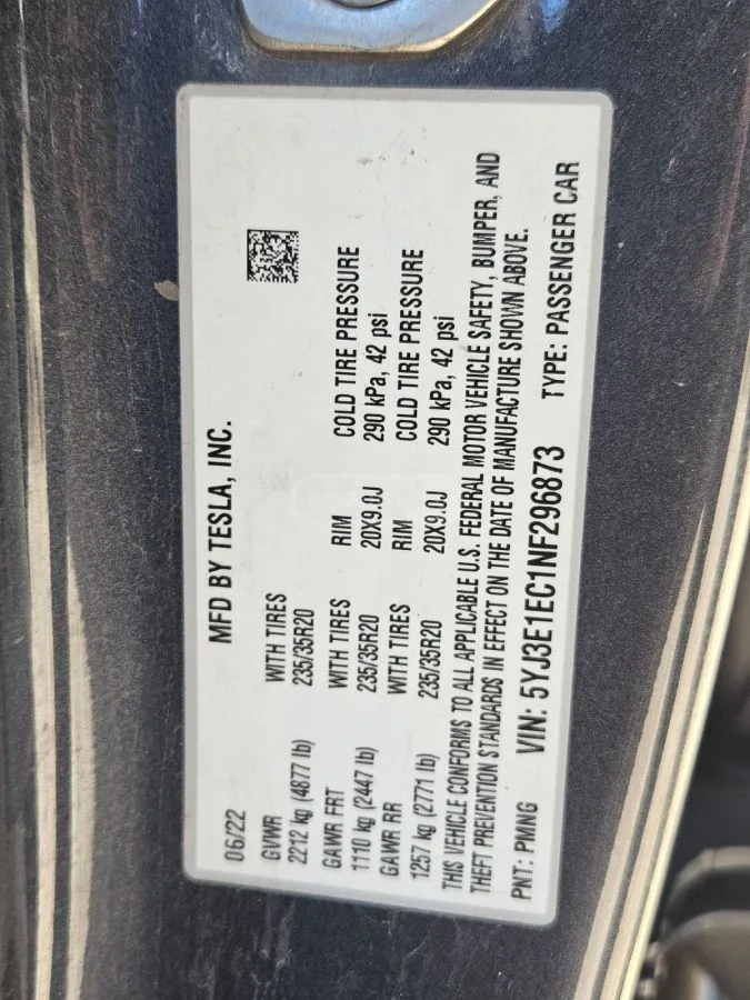Tesla Model 3 Long Range 2022 — миниатюра 2